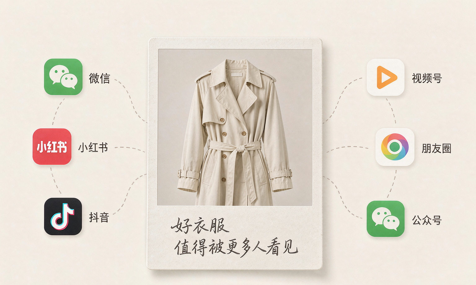 服装内容在多个平台分发